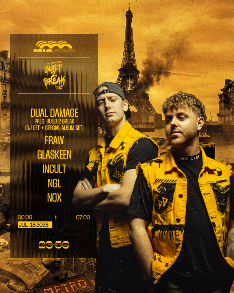 23:59 – DUAL DAMAGE pres. BUILD 2 BREAK (Double DJ SET), FRAW, INCULT, NGL, NOX, GLASKEEN